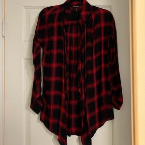 Checked Flannel Cardigan